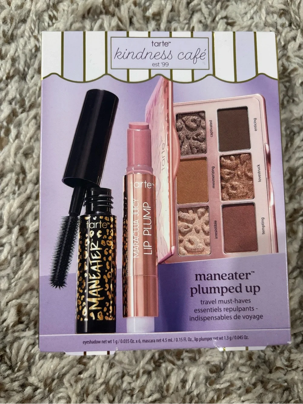 tarte Kindness Café Maneater Plumped Up Set - pink, brown, gold